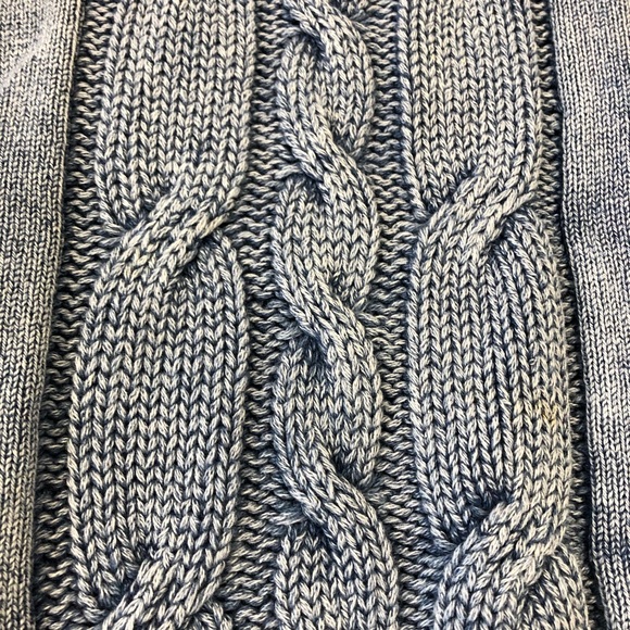 Blue Willi’s Cotton Fisherman Cable Knit Sweater Denmark Indigo Dyed Vintage - Picture 5 of 13